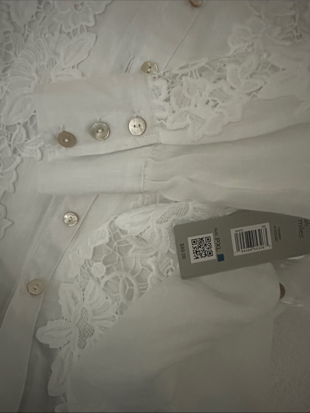 Ali Miles long sleeve lace shirt petite XL - Picture 6 of 6